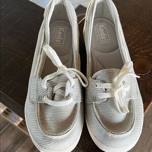 Keds Women’s Silver Striped Sneakers